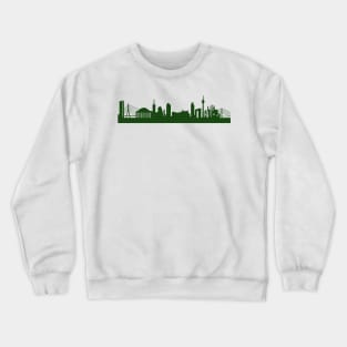 DUSSELDORF Skyline in forest green Crewneck Sweatshirt